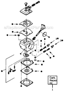 Page B Diagram and Parts List for XT125KT  Weed Eater Trimmer